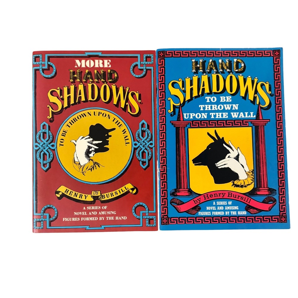 Henry Bursill Hand Shadows Dover Books Set Victorian Shadow Puppets 2 Books